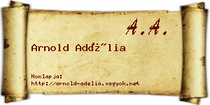 Arnold Adélia névjegykártya